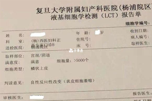 tct檢查結果示意圖